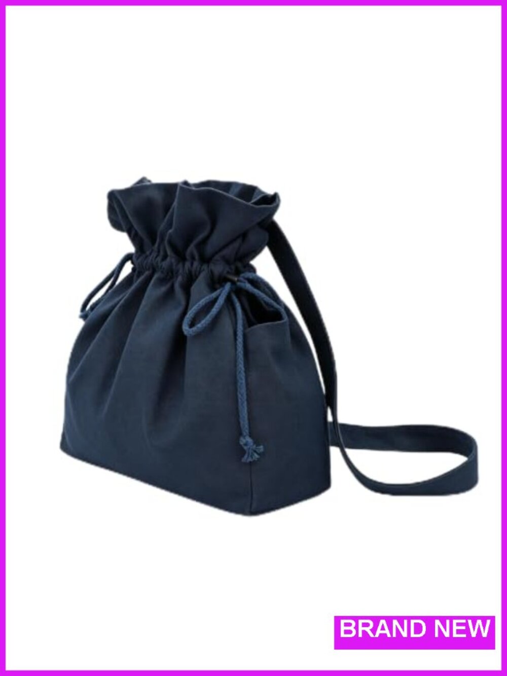 Medieval Canvas Shoulder Bag Drawstring Purse with Side Pockets Renaissance